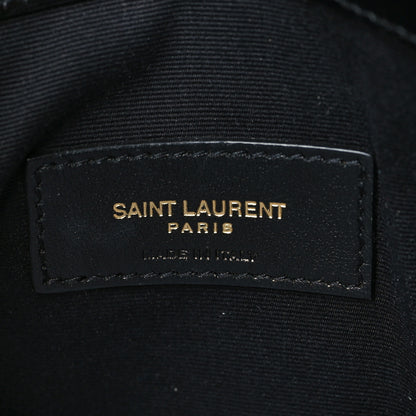 Saint Laurent Smooth Shiny Calfskin Monogram Uptown Pouch Black 7 of 10