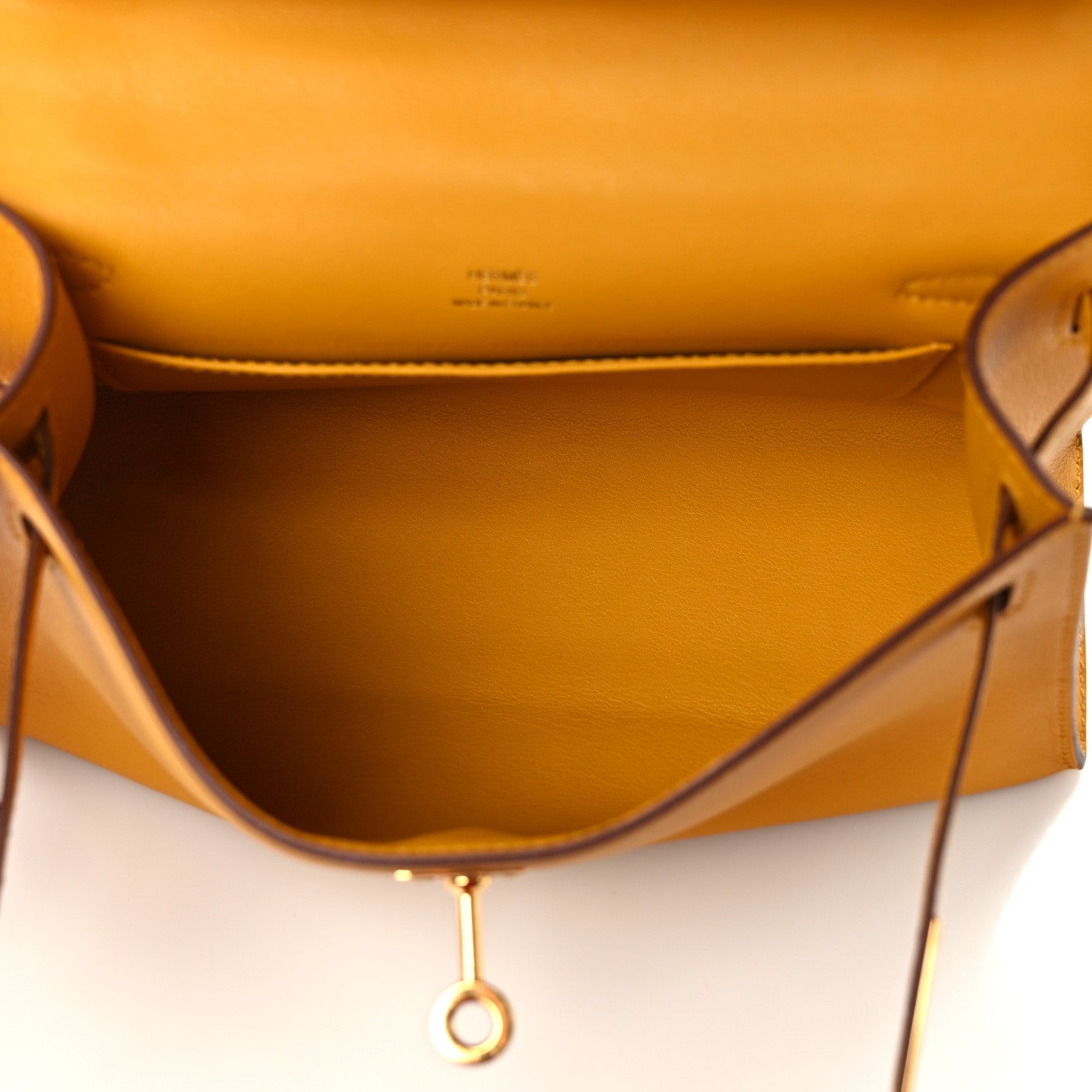 Hermes Swift Kelly Pochette Clutch Jaune Ambre 5 of 15