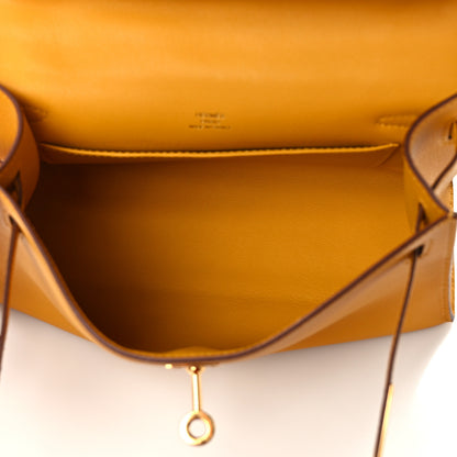 Hermes Swift Kelly Pochette Clutch Jaune Ambre 5 of 15