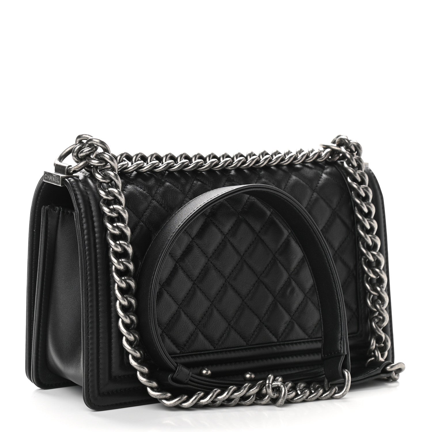 Chanel Calfskin Quilted Medium Boy Flap Black 3 of 11