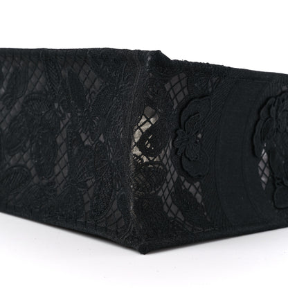 Christian Dior Embroidered 3D Macrame D-Lace Butterfly Medium Book Tote Black Multicolor 9 of 10