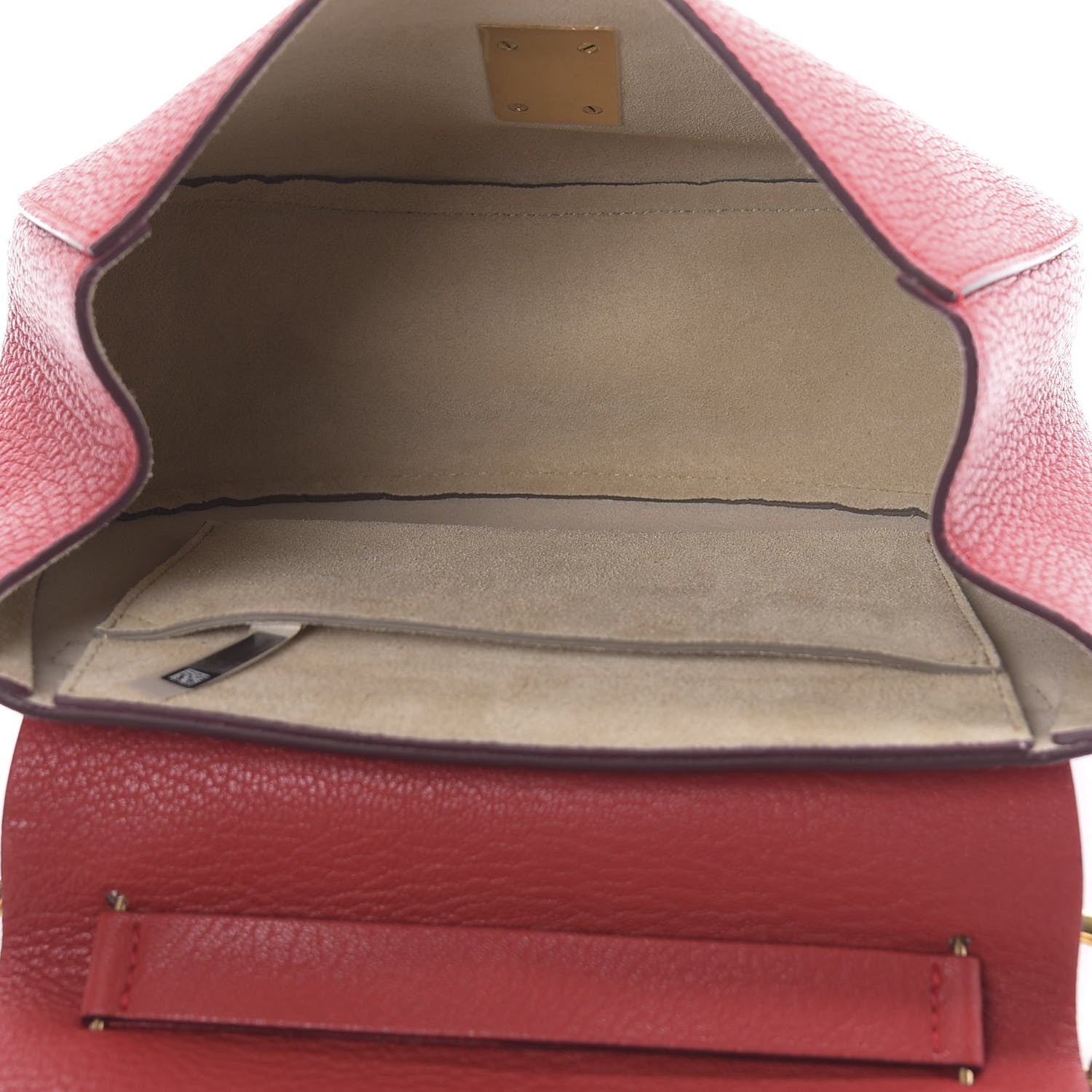 Chloe Grained Lambskin Drew Shoulder Bag Plaid Red 5 of 10