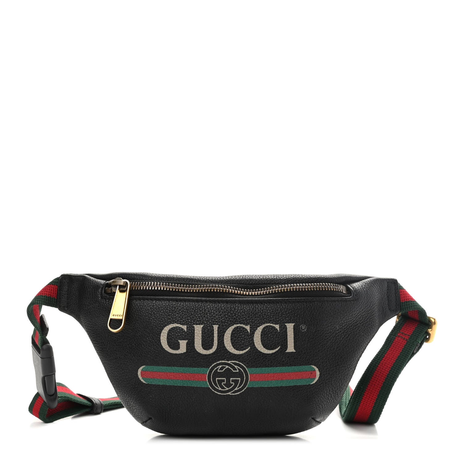 Gucci Grained Calfskin Small Logo Belt Bag Black 1 of 13