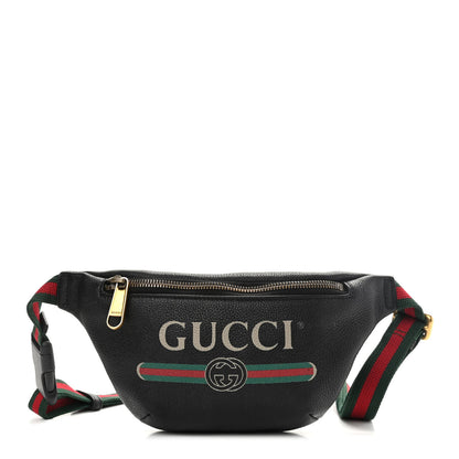 Gucci Grained Calfskin Small Logo Belt Bag Black 1 of 13