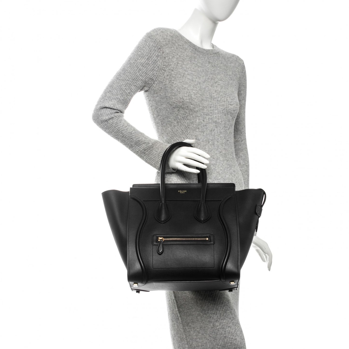 Smooth Calfskin Mini Luggage Black