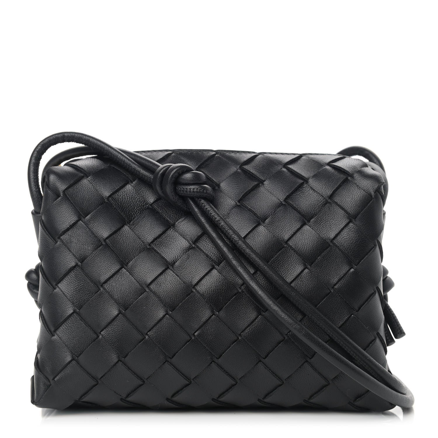 Bottega Veneta Nappa Intrecciato Mini Loop Camera Bag Black 1 of 7