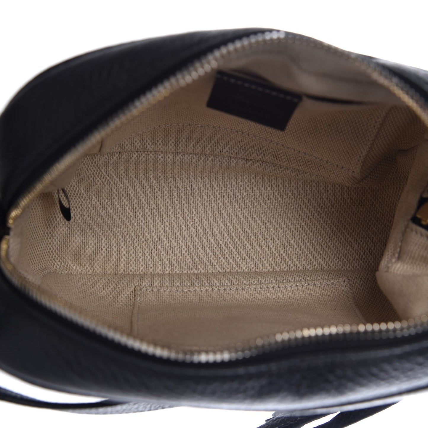 Pebbled Calfskin Small Soho Disco Bag Black