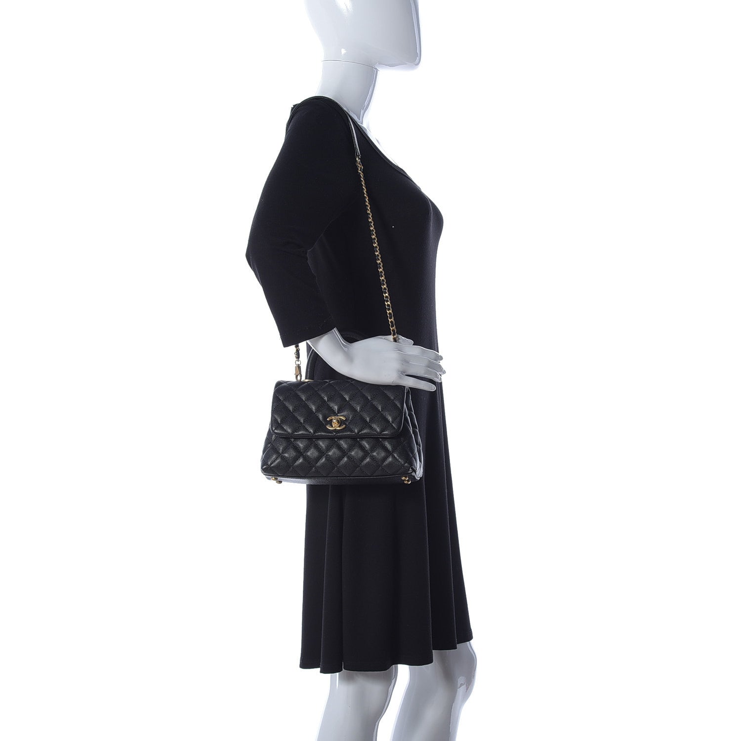 Chanel Caviar Quilted Mini Coco Handle Flap Black 2 of 11