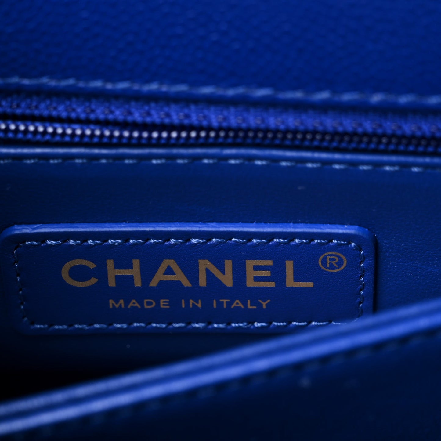Caviar Quilted Mini Coco Handle Flap Blue