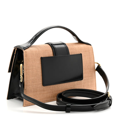 Jacquemus Raffia Smooth Calfskin Le Grand Bambino Natural Dark Brown 3 of 9