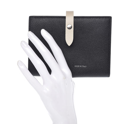 Celine Grained Calfskin Medium Multifunction Strap Wallet Black Chalk 2 of 9