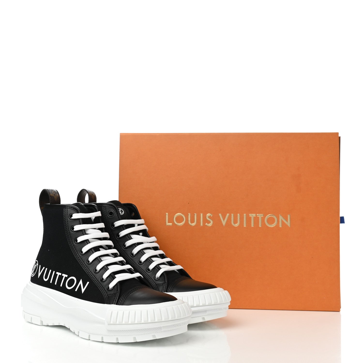 Louis Vuitton Canvas LV Squad Sneaker Boots 38 Black 9 of 9