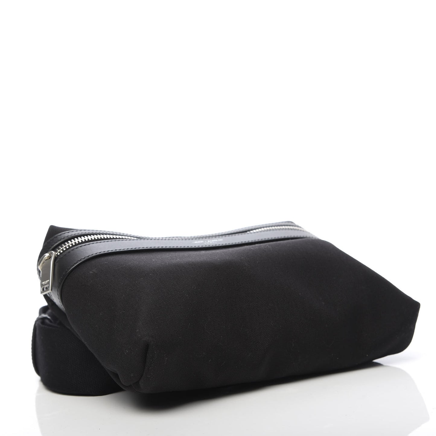 Canvas Calfskin City Belt Bag Black