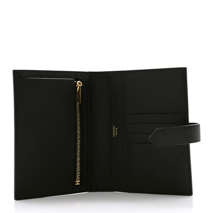 Hermes Epsom Bearn Compact Wallet Black 5 of 8