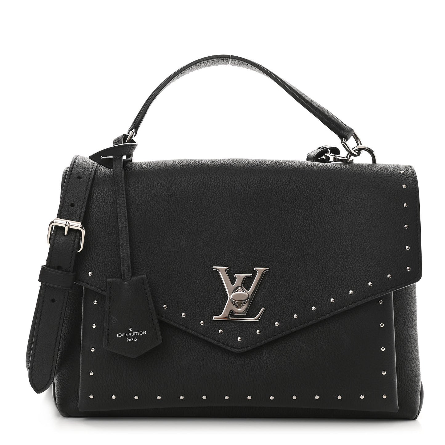 Soft Calfskin My Lockme Studs Black