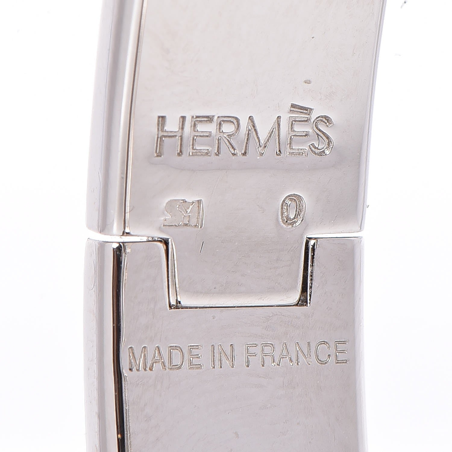 Hermes Enamel Narrow Clic Clac H Bracelet PM White 4 of 5