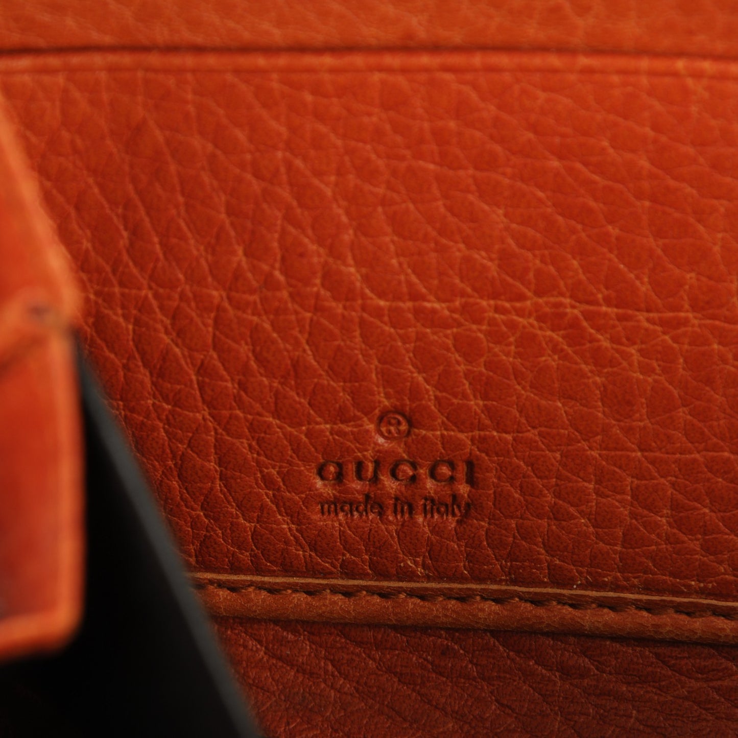 Monogram Bamboo Tassel Zip Around Wallet Orange