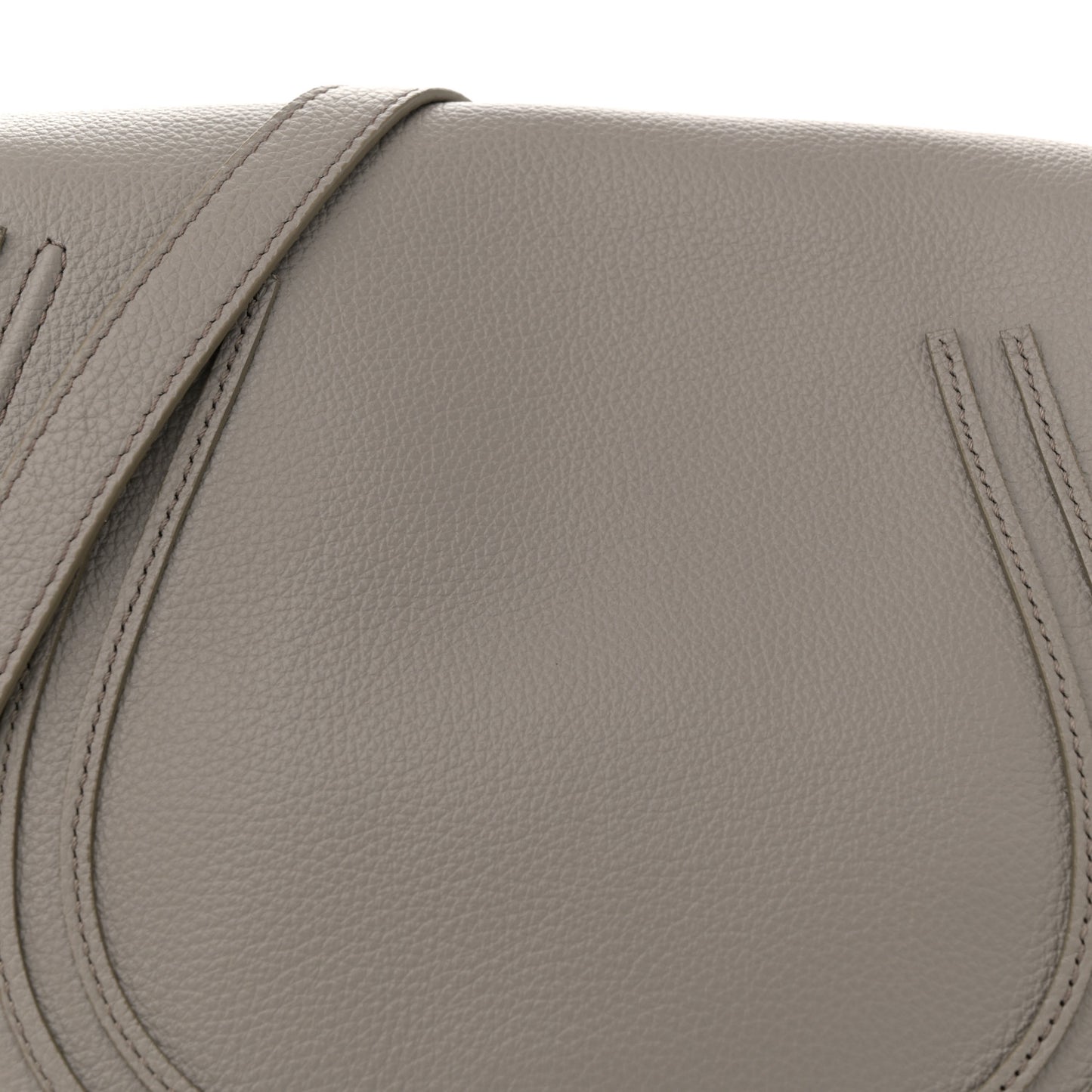 Grained Calfskin Medium Marcie Saddle Bag Cashmere Grey