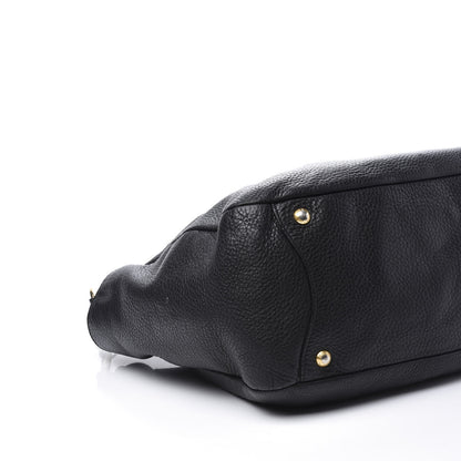 Prada Vitello Daino Side Pocket Hobo Black 9 of 16