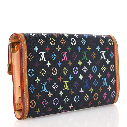 Louis Vuitton Monogram Multicolor Porte Tresor International Wallet Black 3 of 17