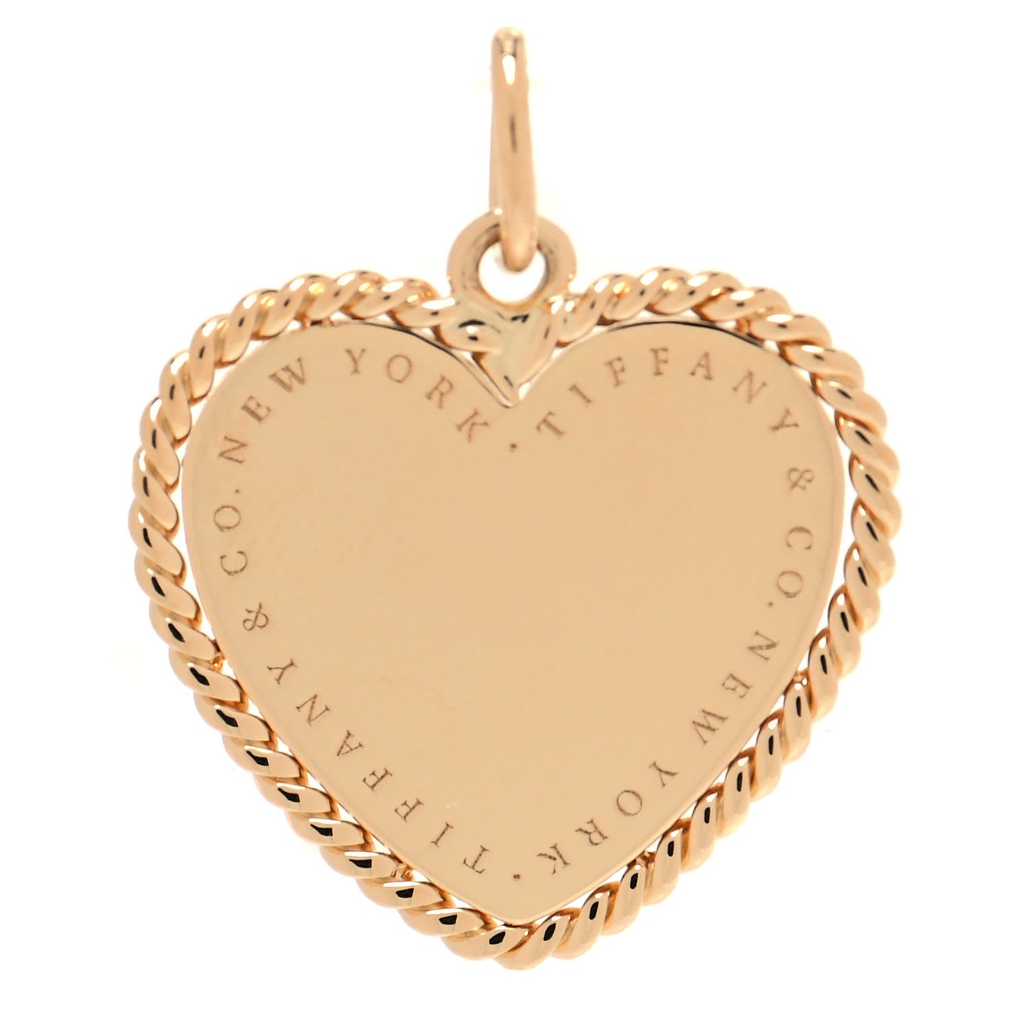 18K Yellow Gold Twist Heart Charm