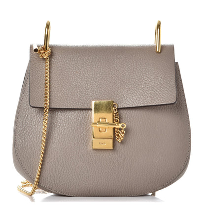 Chloe Grained Lambskin Drew Shoulder Bag Motty Grey 1 of 10