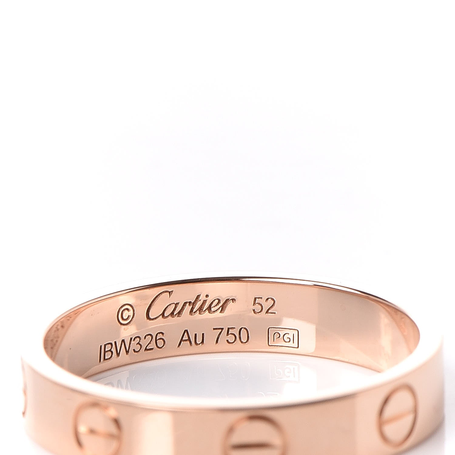 Cartier 18K Pink Gold 3.5mm LOVE Wedding Band Ring 52 6 4 of 6