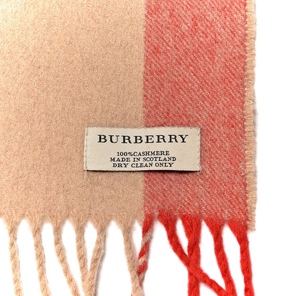 Burberry Cashmere Mega Check Fringe Scarf Camel 4 of 4