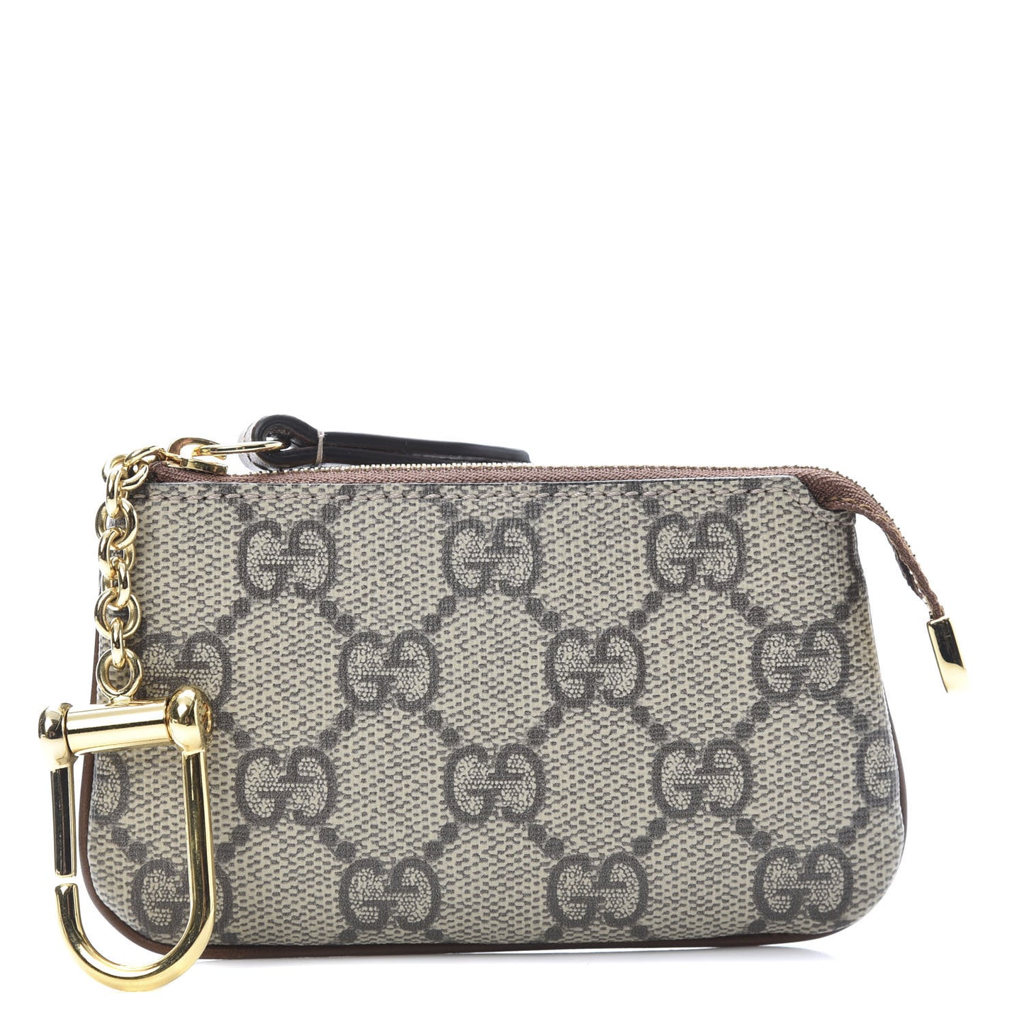 GG Supreme Monogram Key Case Beige Ebony Cuir