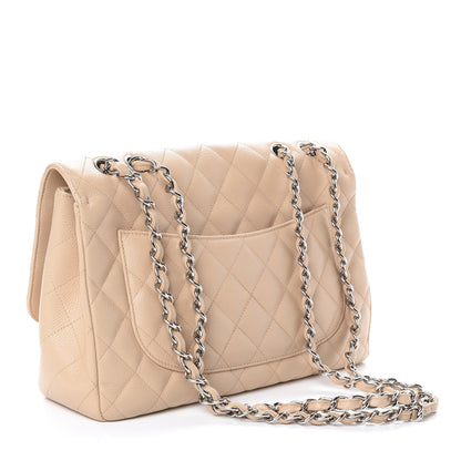 Chanel Caviar Quilted Jumbo Single Flap Beige Clair 3 of 10