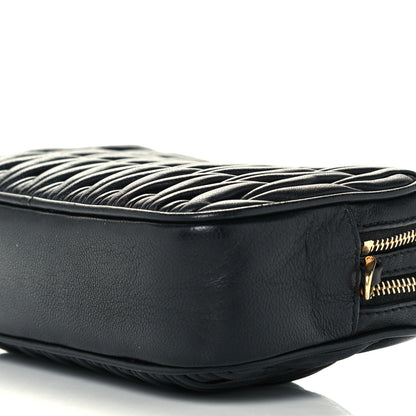 Miu Miu Nappa Matelasse Double Zip Pochette Clutch Black 11 of 14