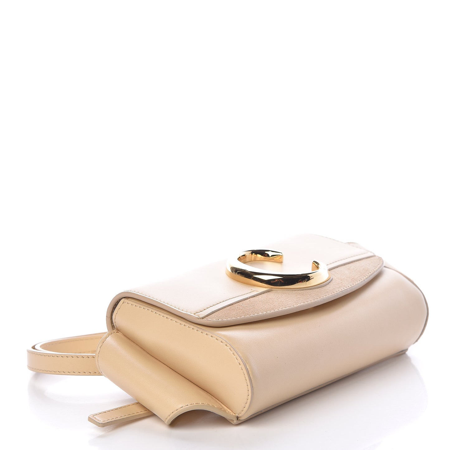 Calfskin Suede C Belt Bag Blondie Beige