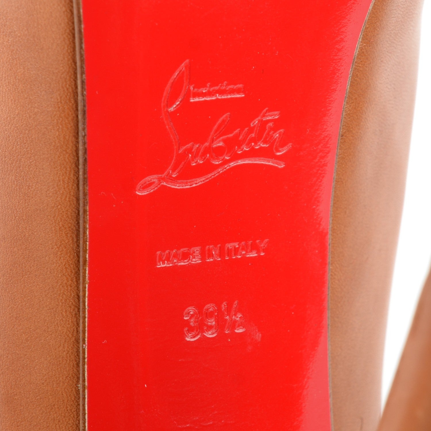 Christian Louboutin Calfskin Cheyenne 140 Pumps 39.5 Taupe 7 of 8