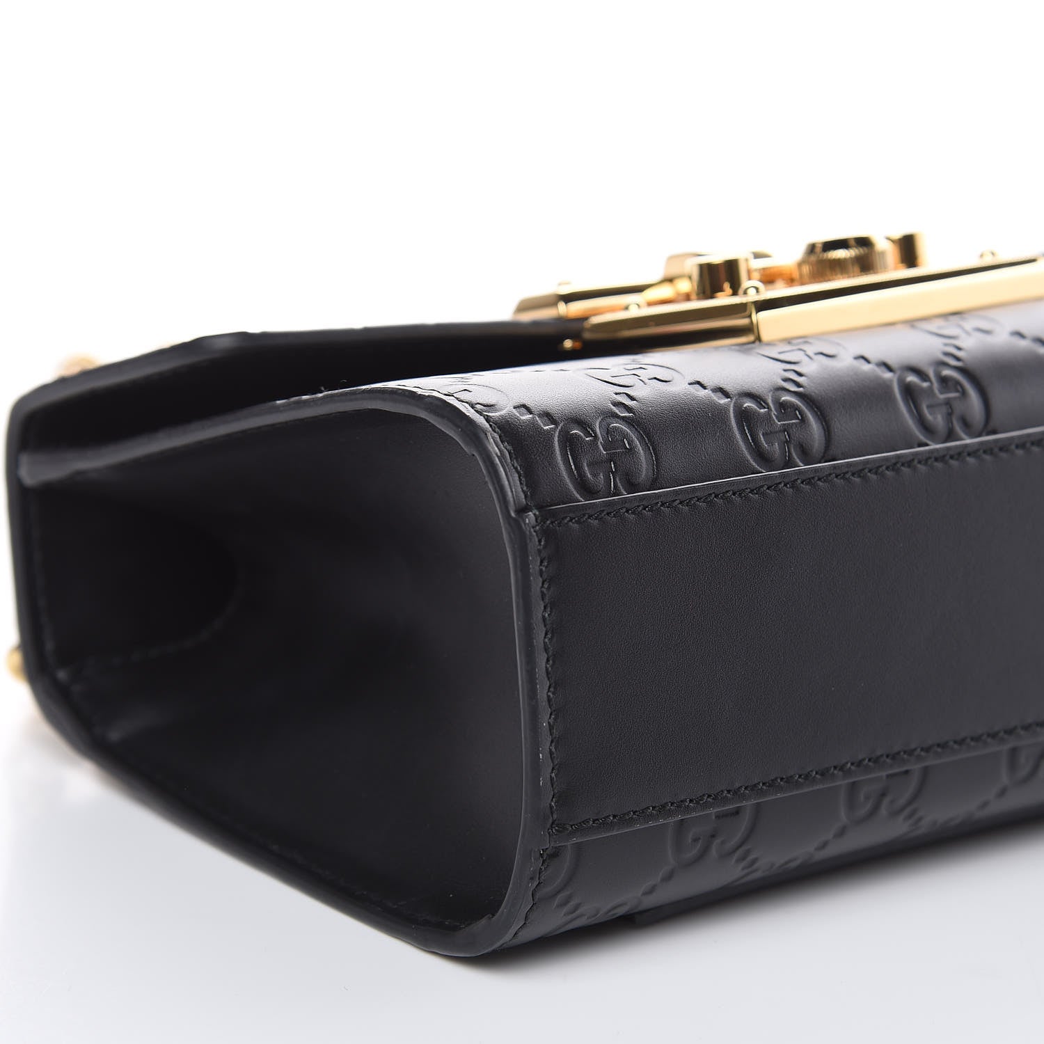Gucci Guccissima Small Padlock Shoulder Bag Black 8 of 11