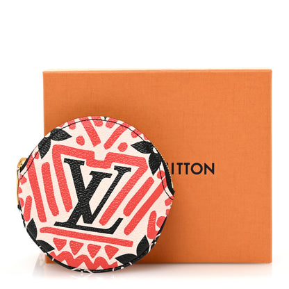 Louis Vuitton Monogram Giant Crafty Round Coin Purse Creme Rouge 9 of 9