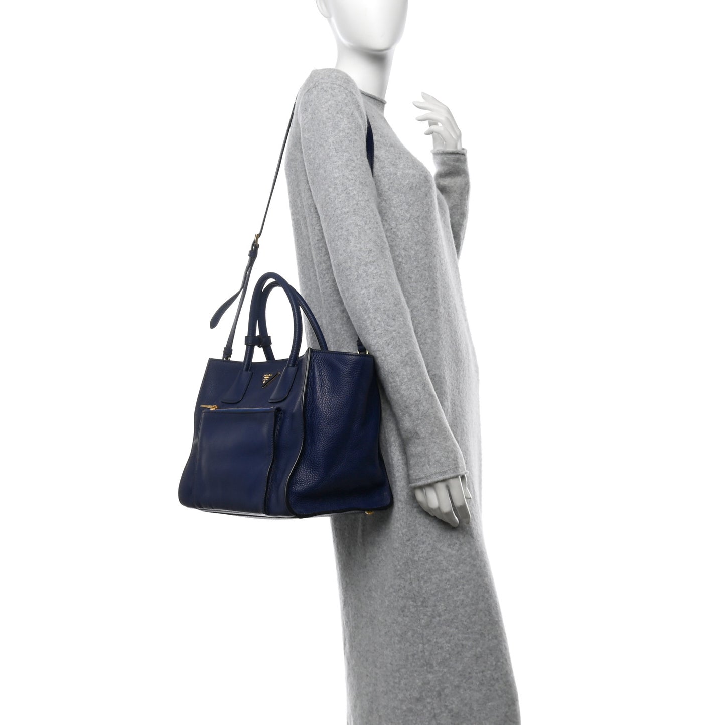 Vitello Daino Shopping Tote Inchiostro