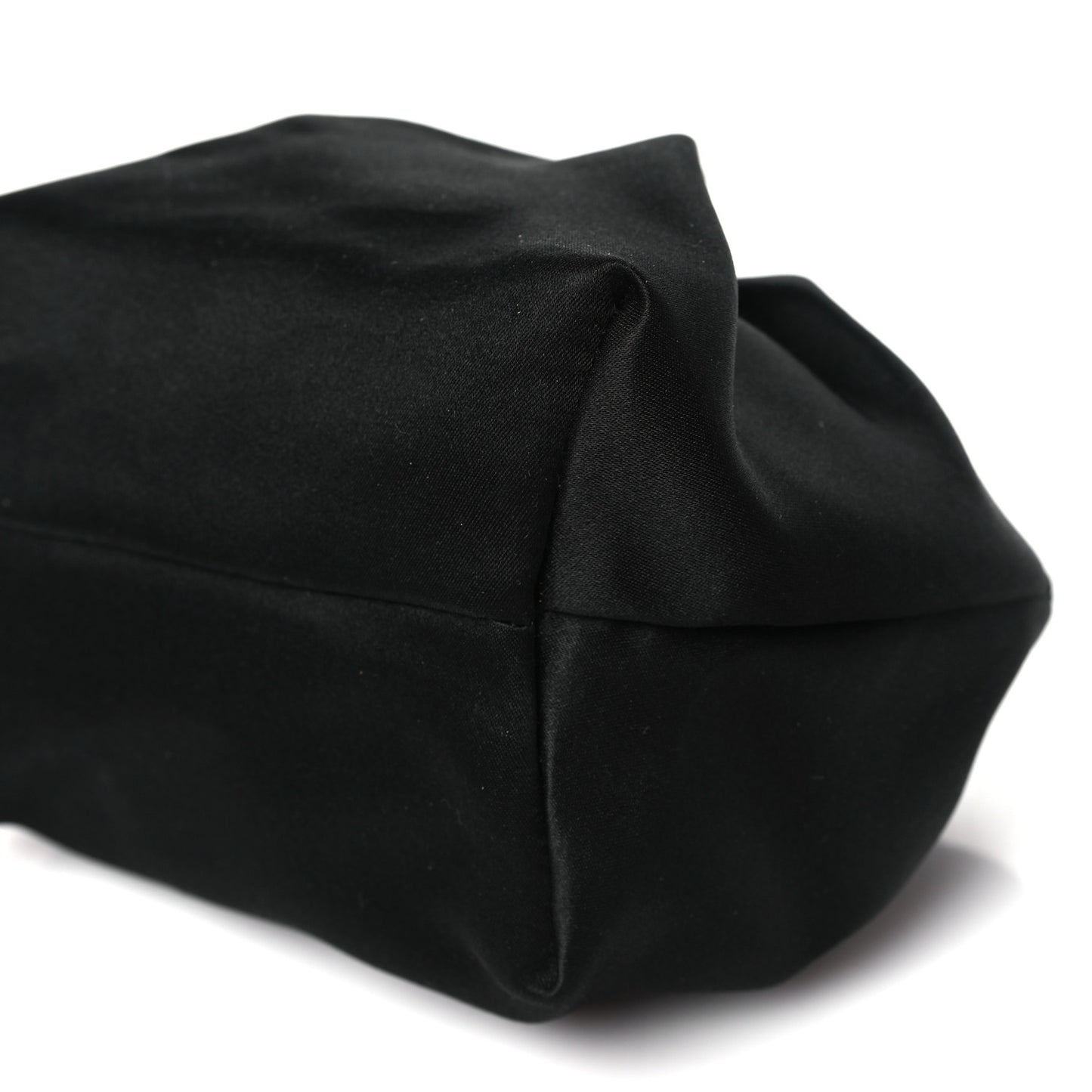 Satin Micro Double Circle Bag Black