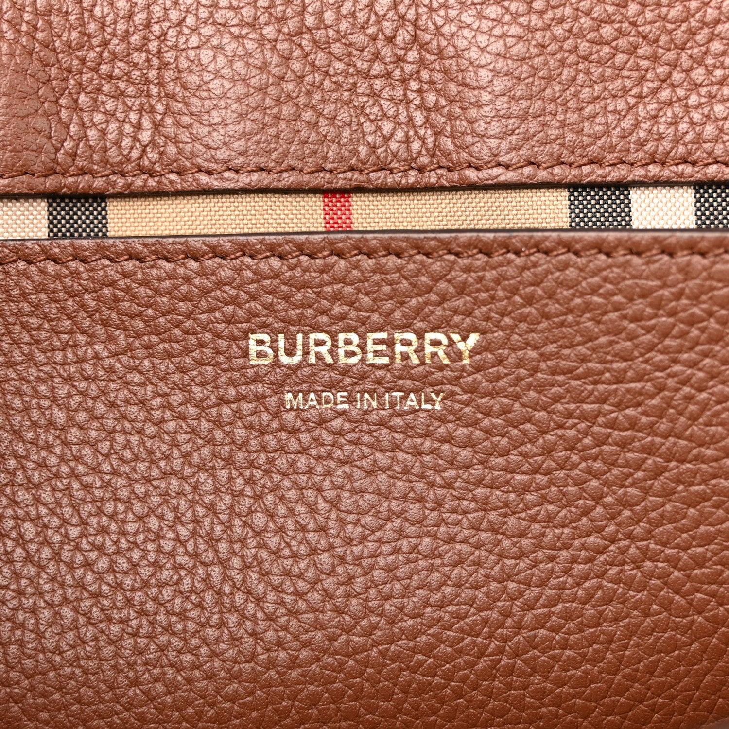 Burberry Calfskin Vintage Check Note Crossbody Bag Tan 6 of 13