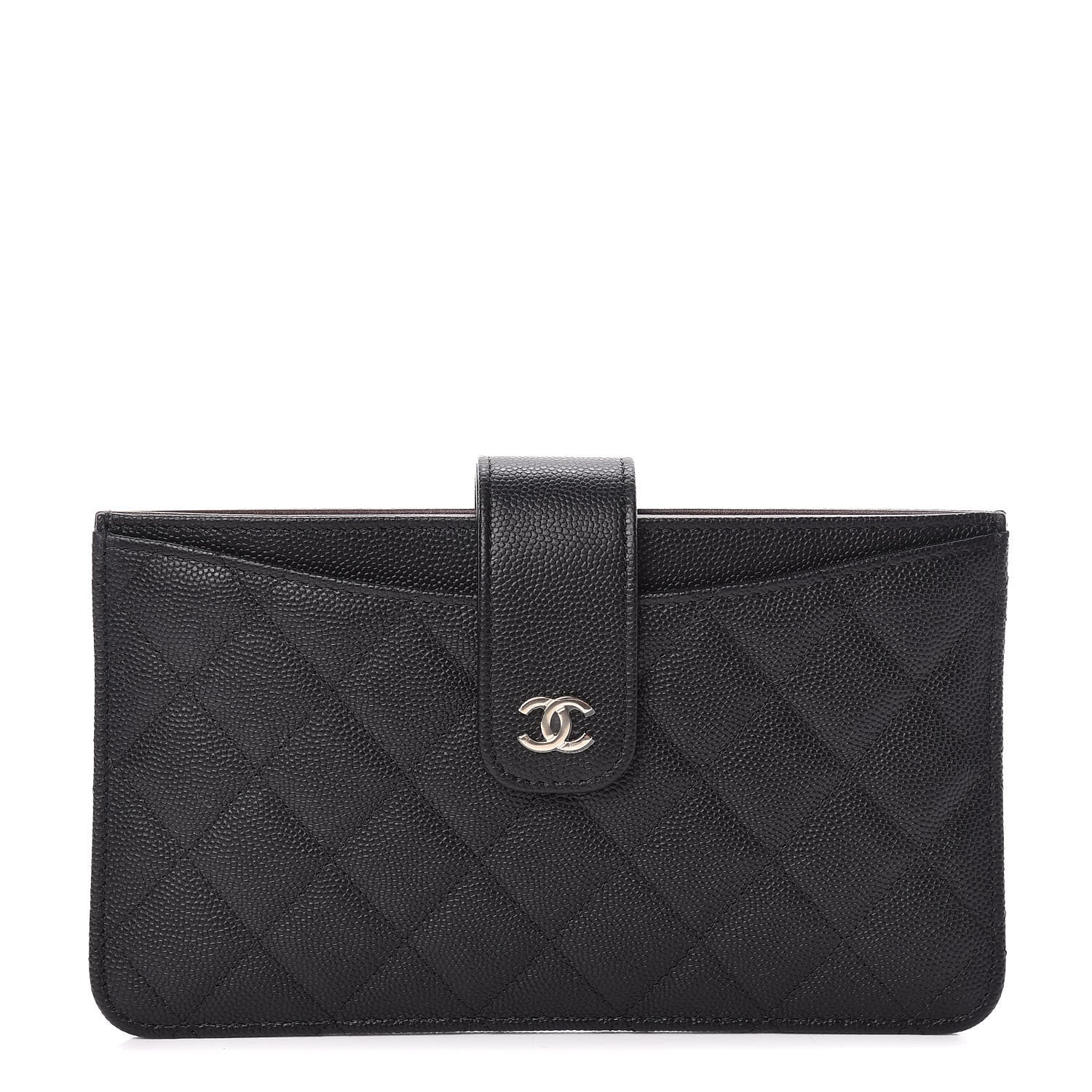 Chanel Caviar Quilted Classic Strap Pouch Black 1 of 11
