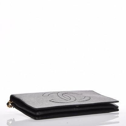 Chanel Caviar Timeless CC Wallet on Chain WOC Black 4 of 7