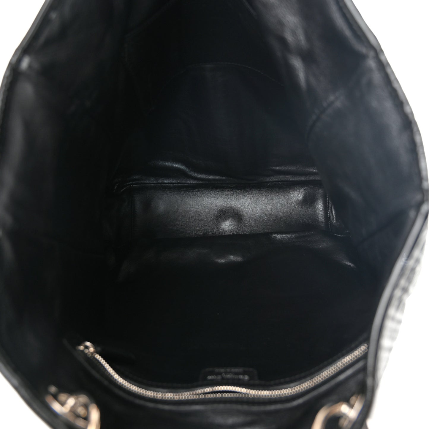 Lambskin Woven Dior Soft Shopping Tote Black