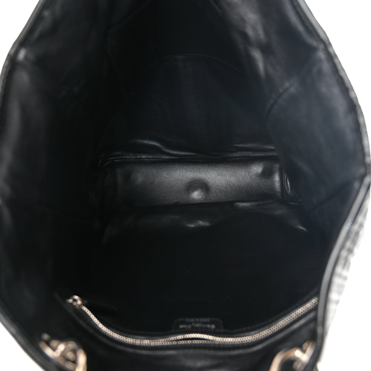 Christian Dior Lambskin Woven Dior Soft Shopping Tote Black 5 of 12