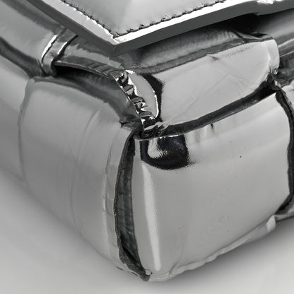 Bottega Veneta Metallic Lambskin Padded Cassette Crossbody Bag Silver 6 of 7