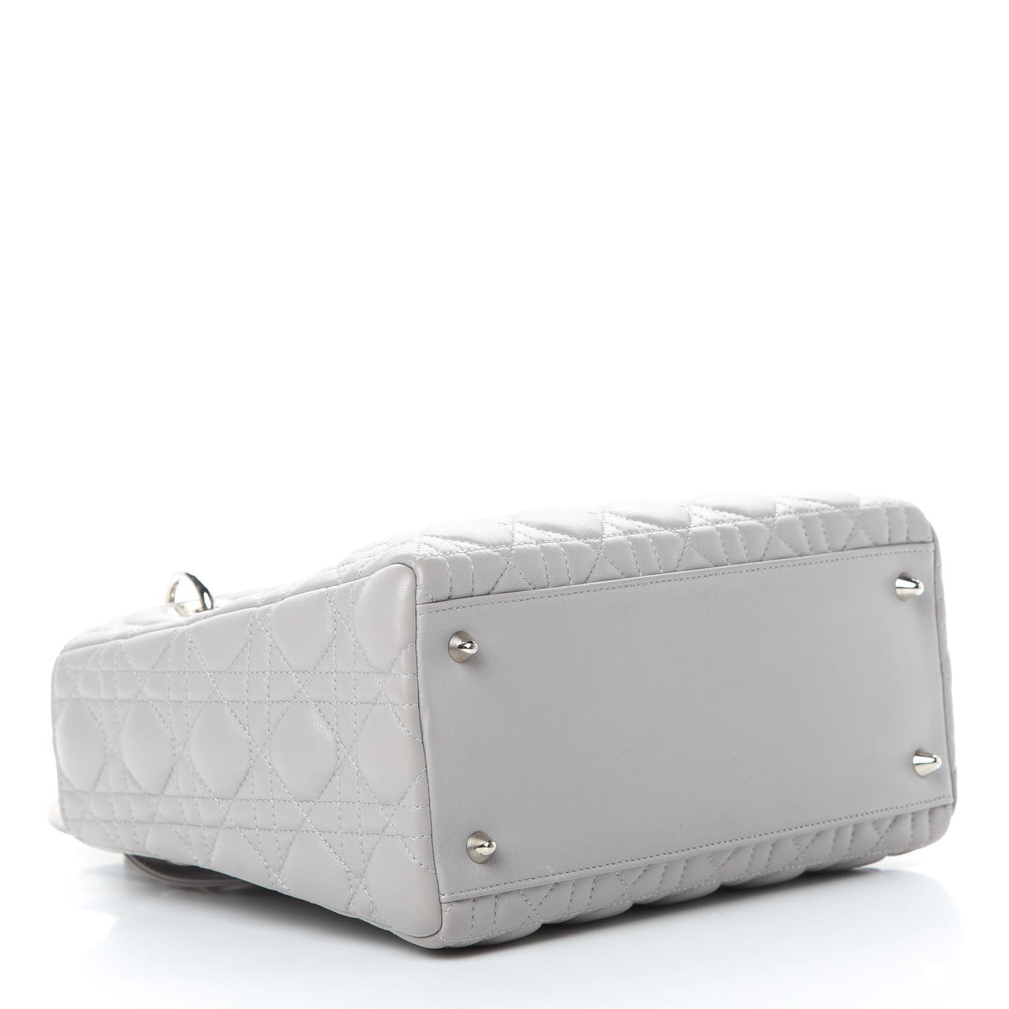 Lambskin Cannage Medium Lady Dior Grey
