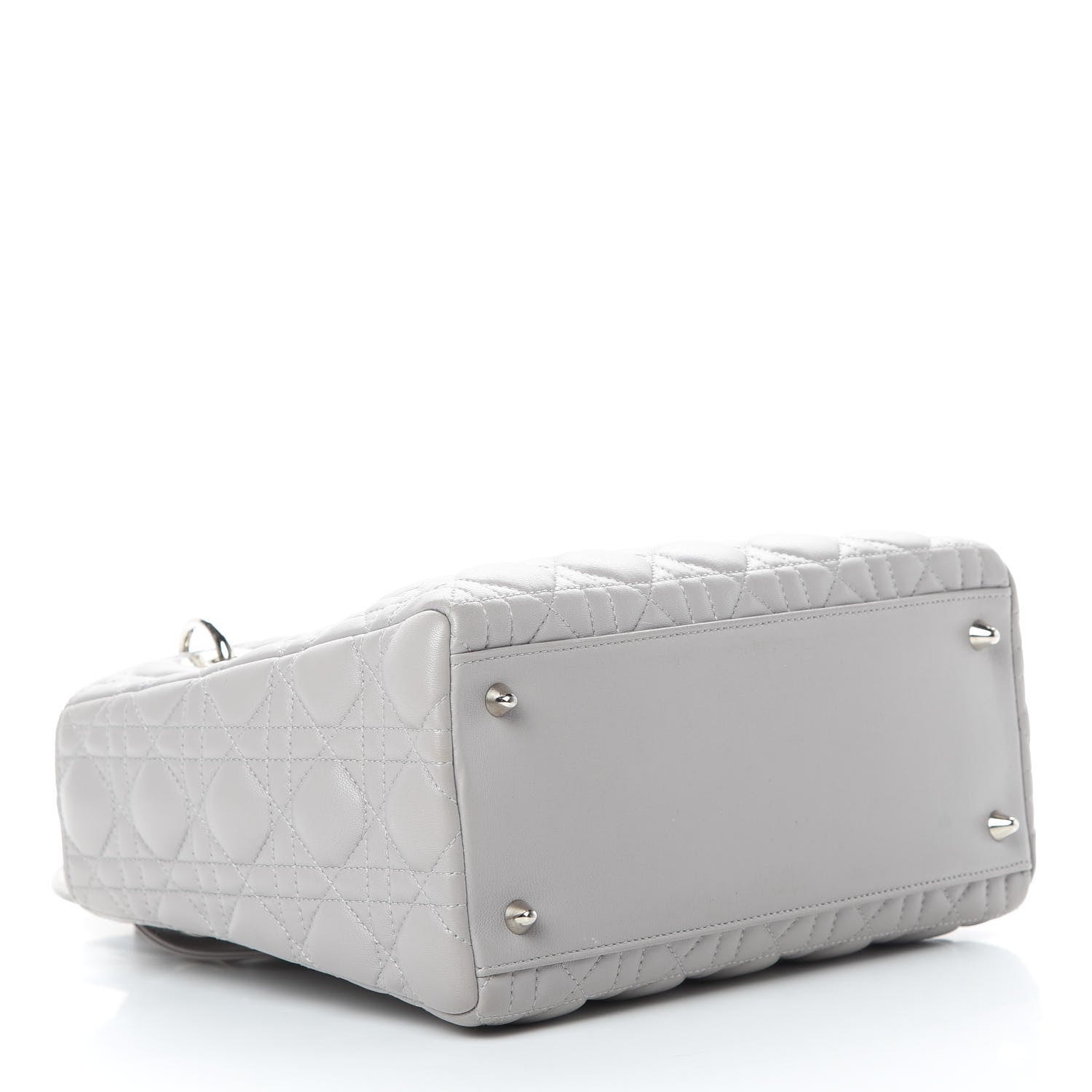 Christian Dior Lambskin Cannage Medium Lady Dior Grey 4 of 13