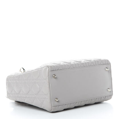 Christian Dior Lambskin Cannage Medium Lady Dior Grey 4 of 13
