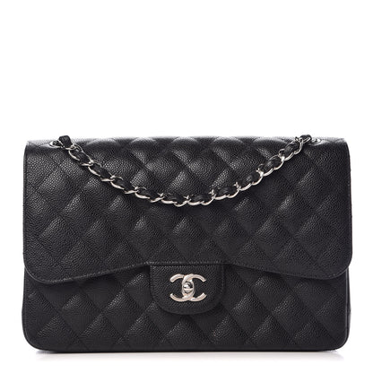 Chanel Caviar Quilted Jumbo Double Flap Black 1 of 11