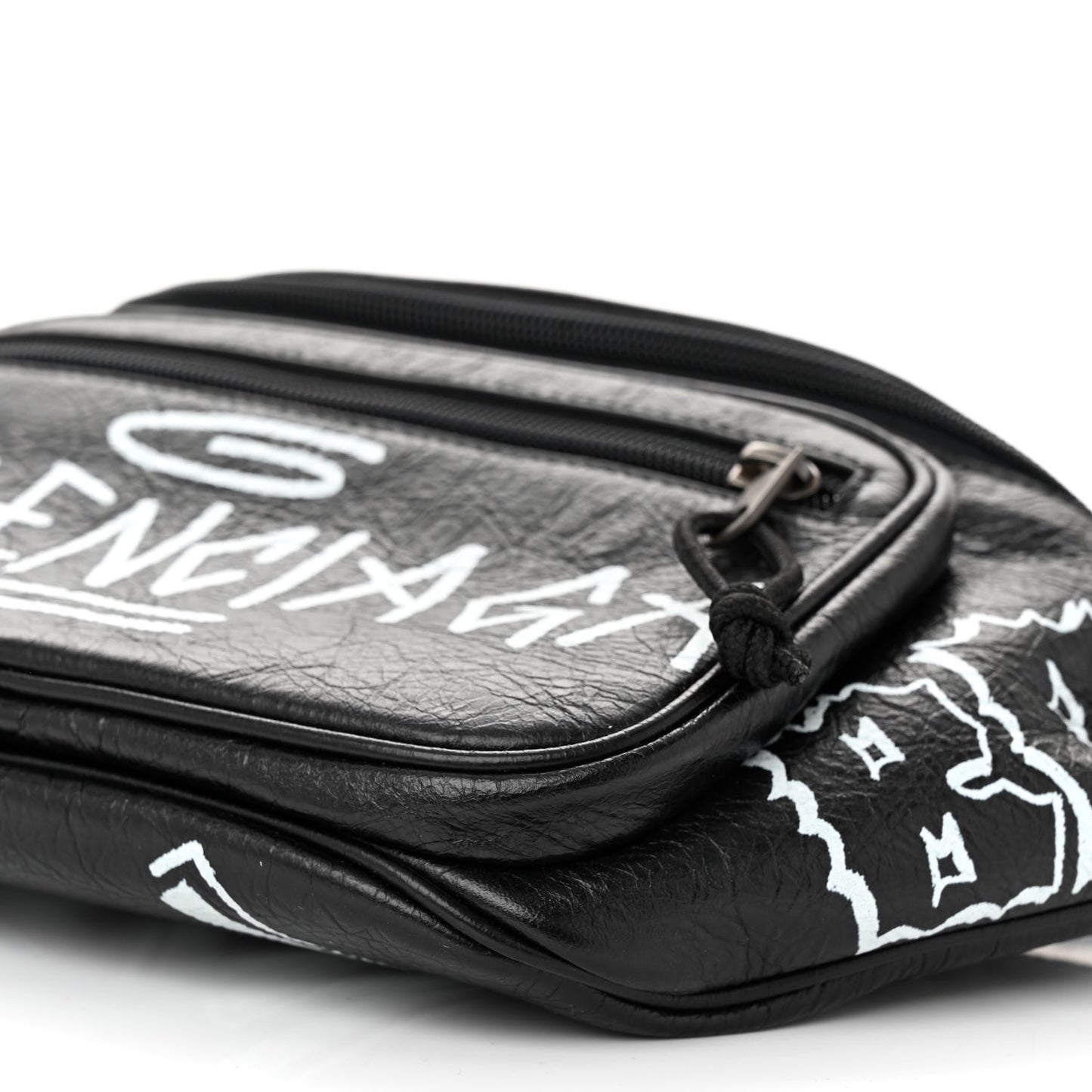 Agneau Arena Graffiti All Over Explorer Belt Bag Black White