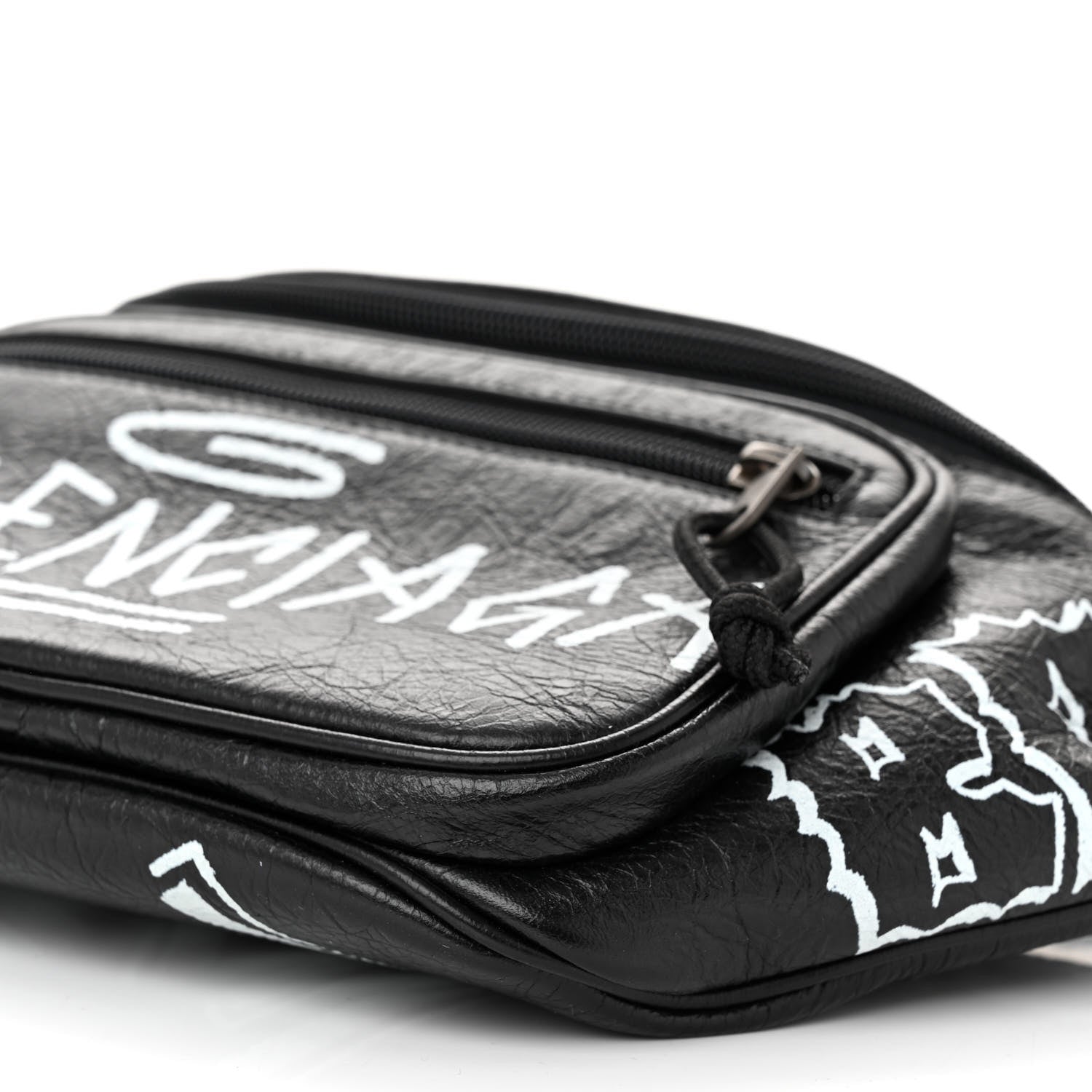 Balenciaga Agneau Arena Graffiti All Over Explorer Belt Bag Black White 10 of 10