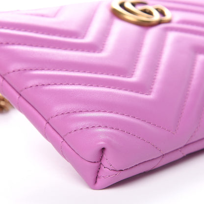Gucci Calfskin Matelasse Mini GG Marmont Chain Bag Candy Mousse 9 of 10
